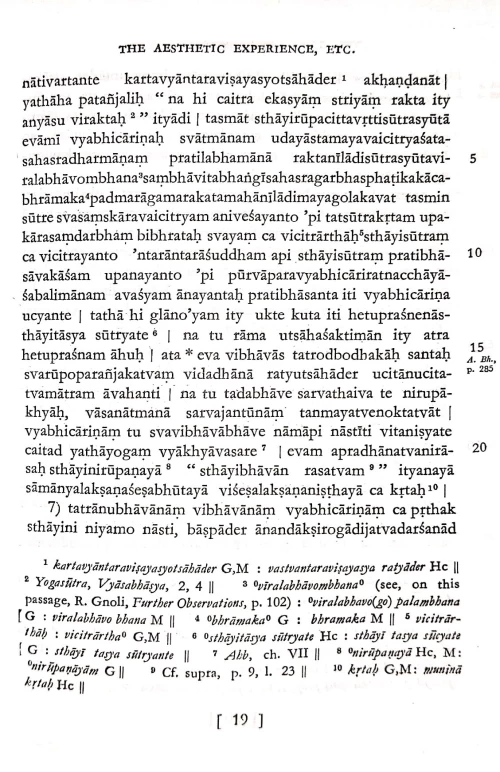 The Aesthetic Experience According to Abhinava Gupta